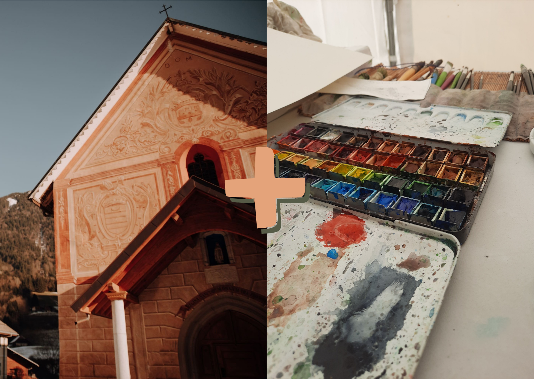 Atelier aquarelle + Visite guidée église Entremont